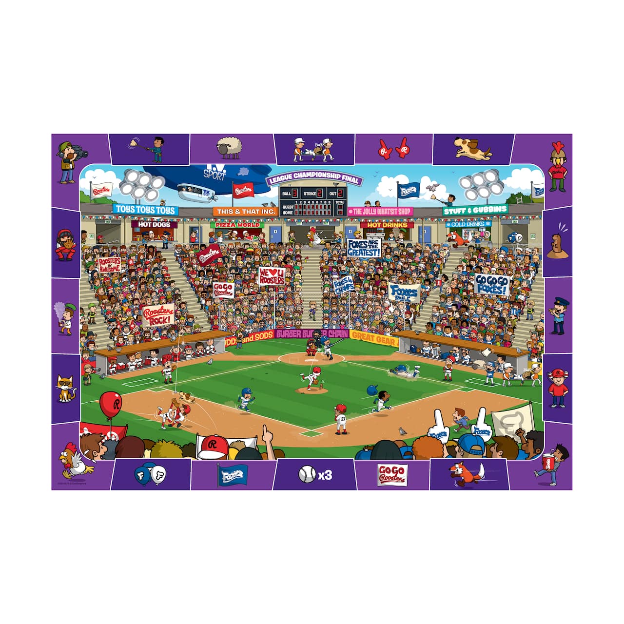 Spot & Find Puzzle Game - Baseball: 100 Pcs